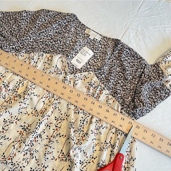 NWT Suzanne Betro Weekend Babydoll Floral Ruffle Peplum Blouse Tunic Small (ff) - Picture 11 of 14